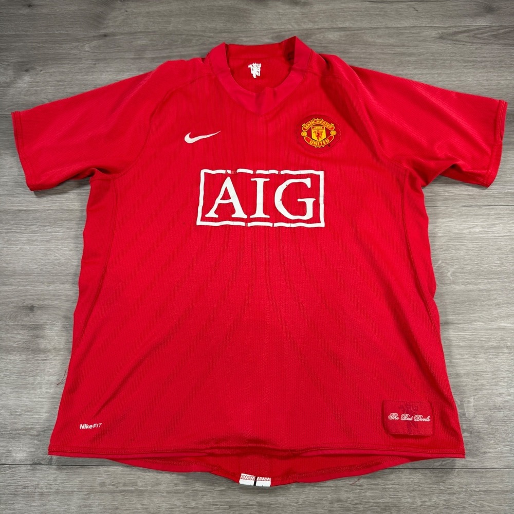 Vintage 2007 2009 Nike Manchester United Home Jersey Size L READ